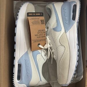 Nike Air Max White and Blue Sneakers